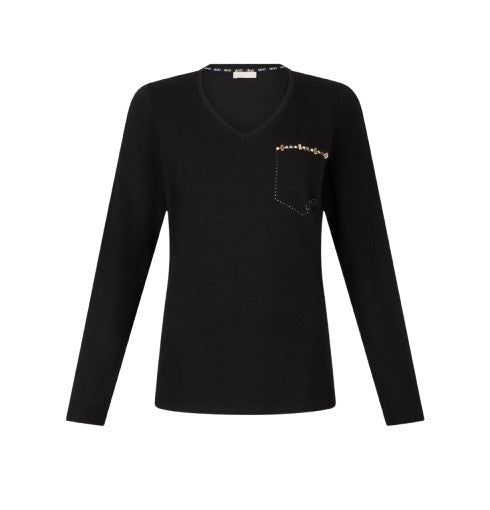 T-shirt donna Liu Jo nero E26LJ11 TF5170 JS003 22222