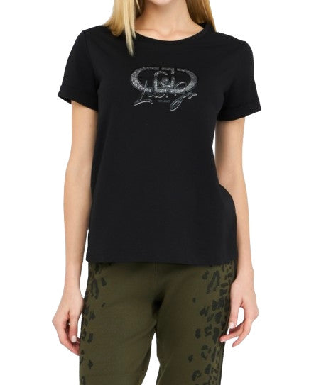 T-shirt donna Liu Jo Better nero E26LJ37 TF5163 JS923 R9932