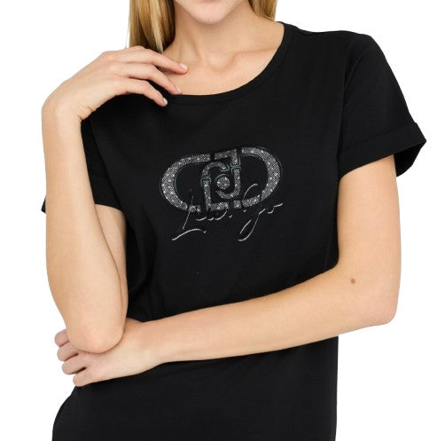 T-shirt donna Liu Jo Better nero E26LJ37 TF5163 JS923 R9932