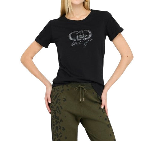 T-shirt donna Liu Jo Better nero E26LJ37 TF5163 JS923 R9932