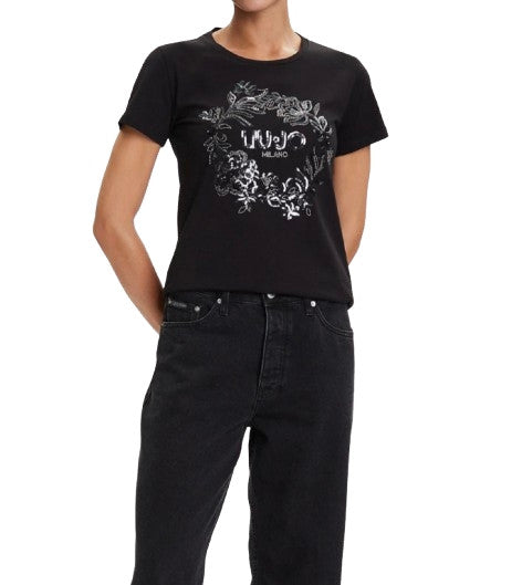 T-shirt donna Liu Jo Better nero E26LJ41 TF5162 JS923 M9744