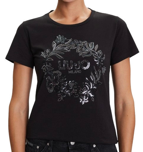 T-shirt donna Liu Jo Better nero E26LJ41 TF5162 JS923 M9744