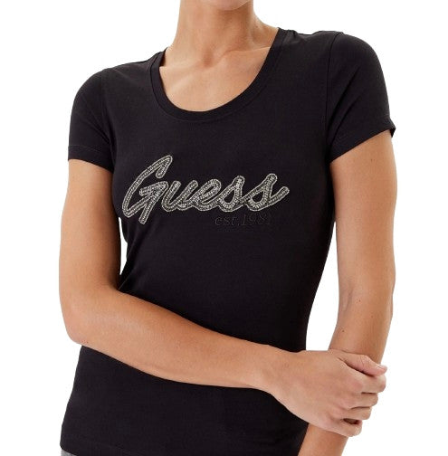 T-shirt donna Guess jet black E26GU30 W5YI16J1314 JBLK