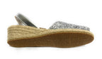 Sandalo minorchina Ska Shoes fondo corda Creta tc 40 pelle silver/ glitter DS22SK20