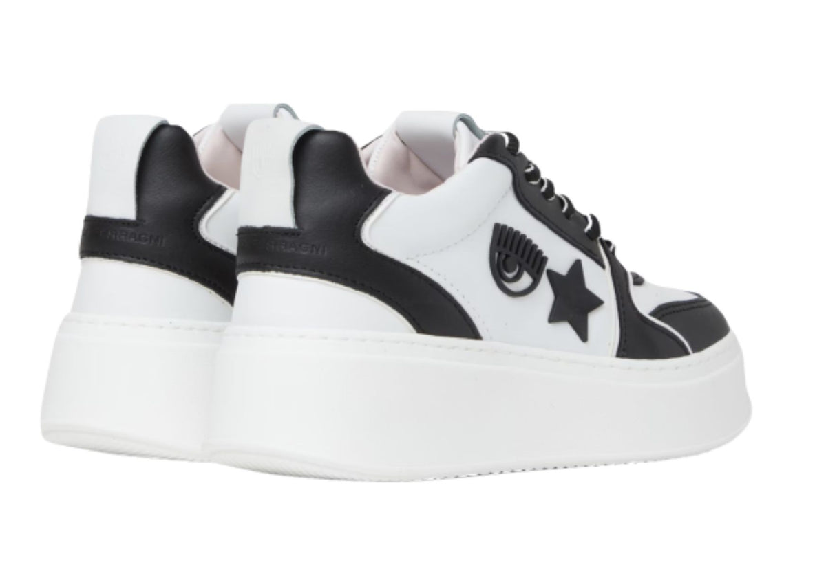 Scarpe donna sneaker Chiara Ferragni School white/ black D24CF03 CF3217 034