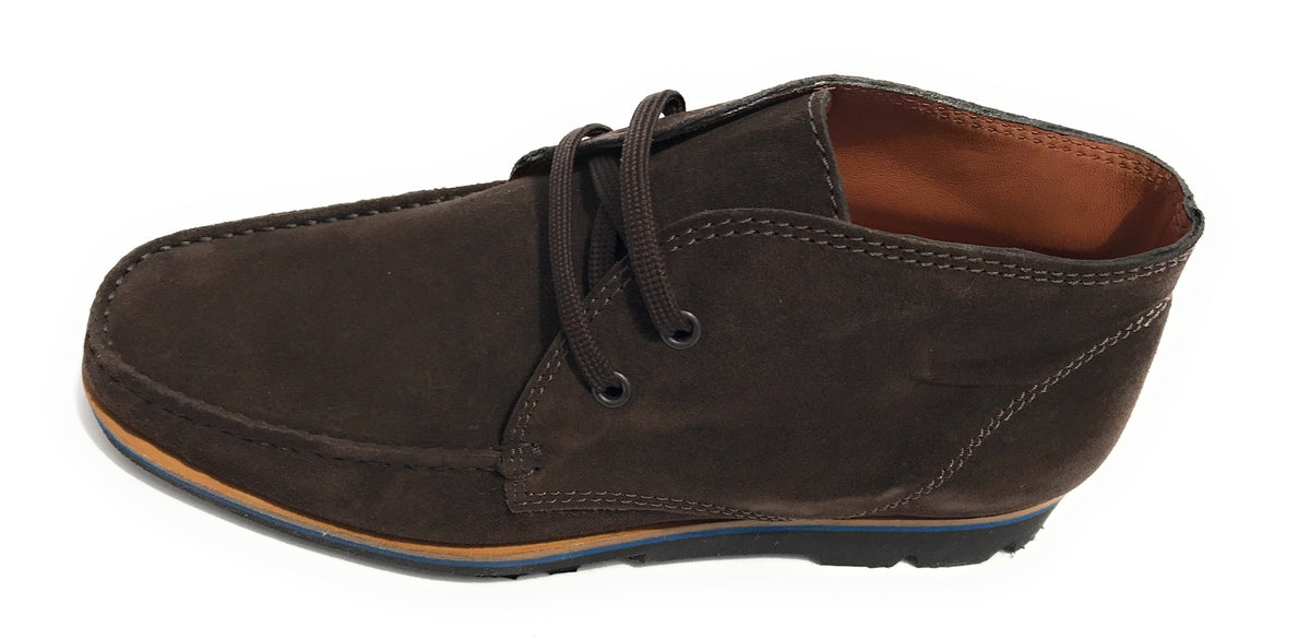 SCARPE UOMO ELITE POLACCHINO IN PELLE SCAMOSCIATA COLOR TESTA DI MORO  U18EL01