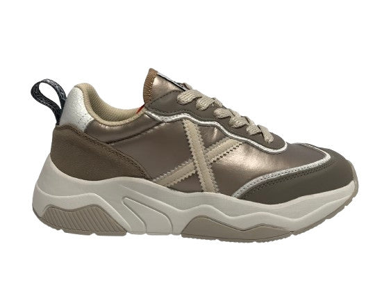 Scarpe donna Munich sneaker Wave 167 in pelle/ tessuto gold D25MU11 8770167
