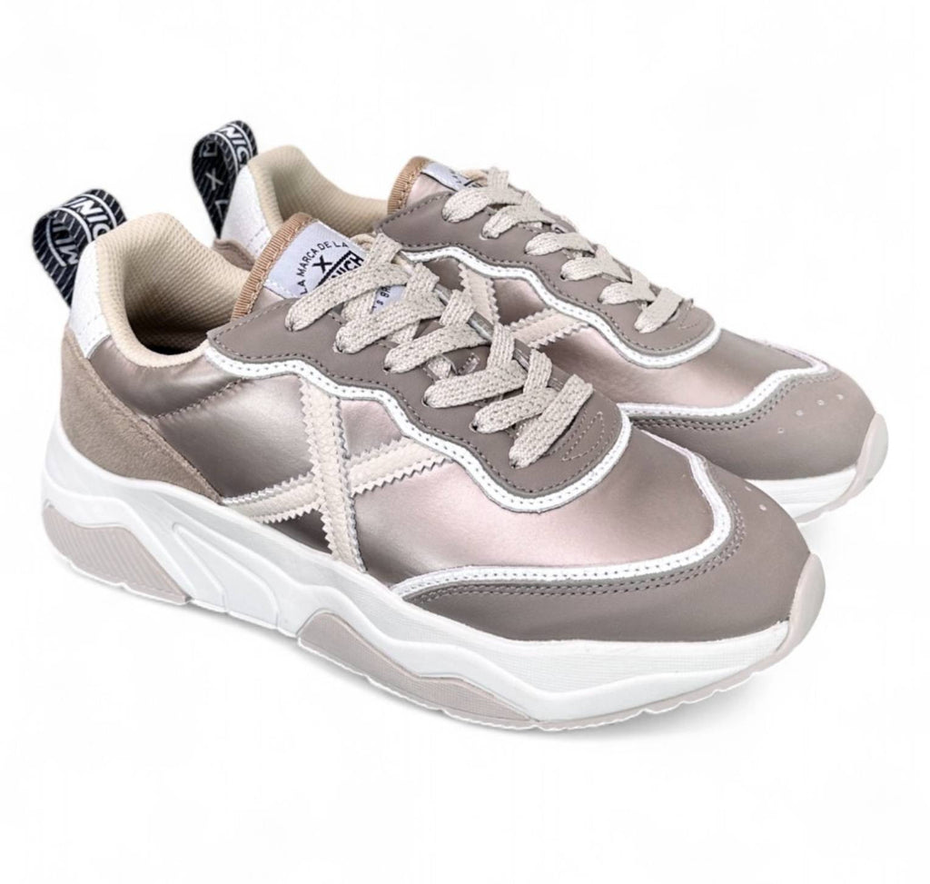 Scarpe donna Munich sneaker Wave 167 in pelle/ tessuto gold D25MU11 8770167