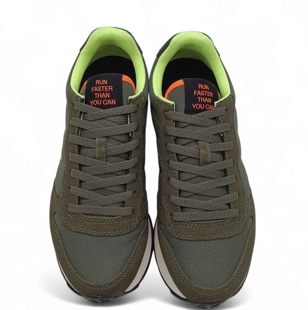 Sneaker running Sun68 Tom Fluo militare scuro U26SU05 Z45102