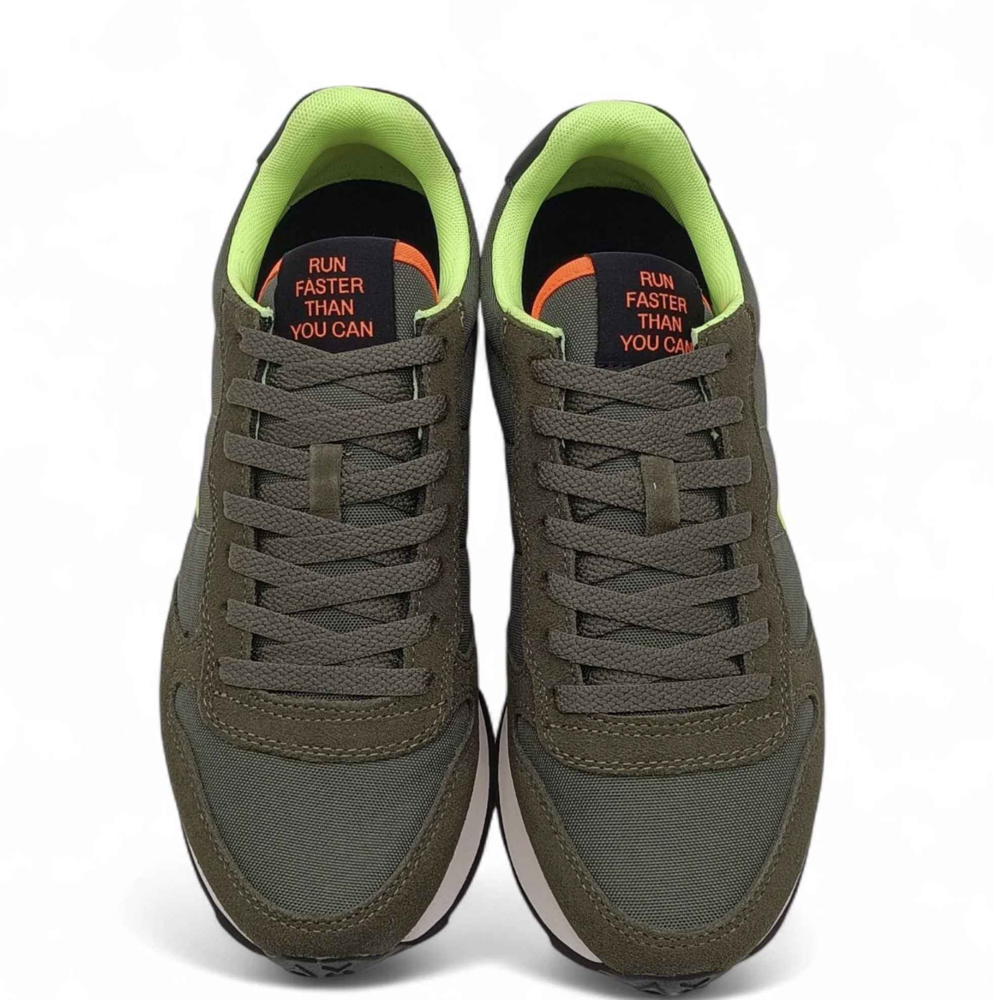 Sneaker running Sun68 Tom Fluo militare scuro U26SU05 Z45102