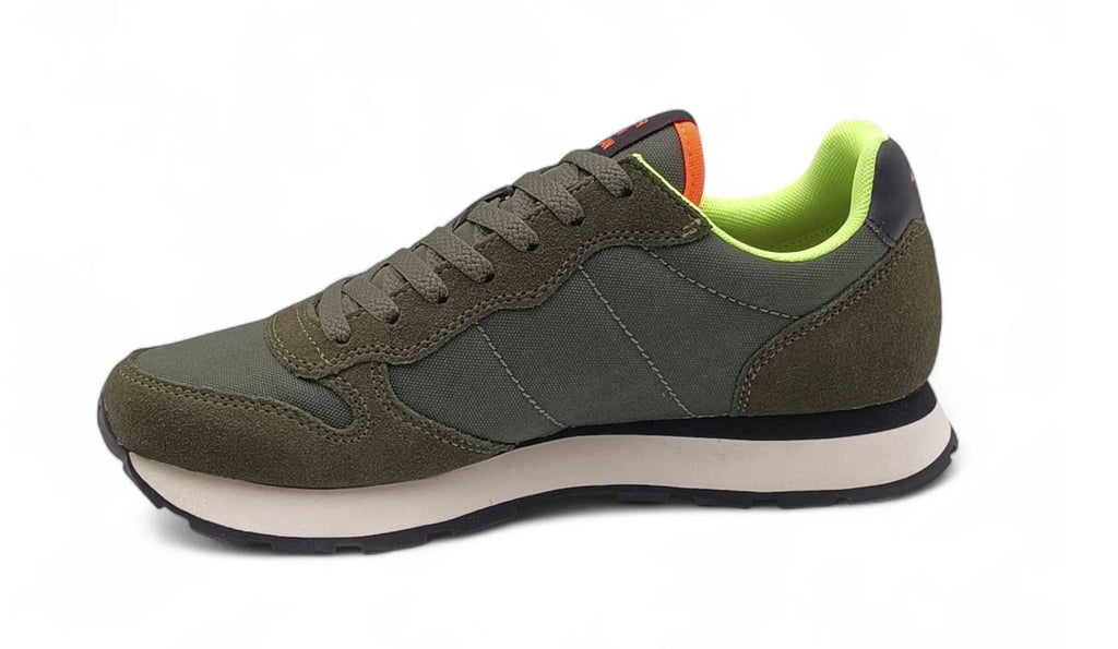 Sneaker running Sun68 Tom Fluo militare scuro U26SU05 Z45102