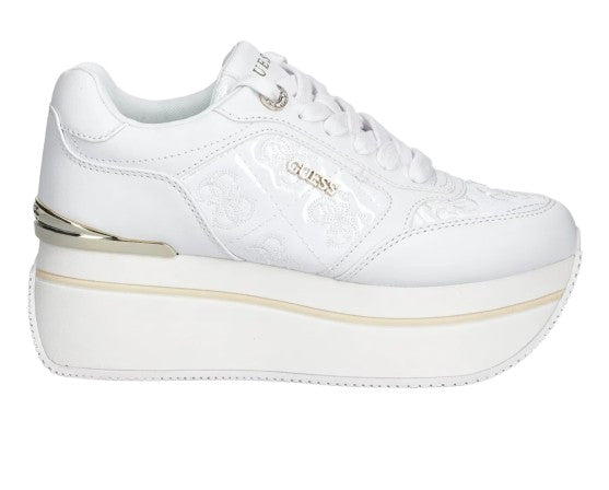 Sneaker donna Guess Camrio 4G platform white multilogo D26GU01 FLTCM9FAL12