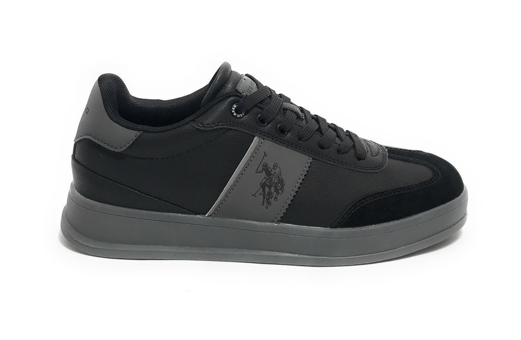 Sneaker U.S. POLO Campy004 pelle black/grey U26UP02