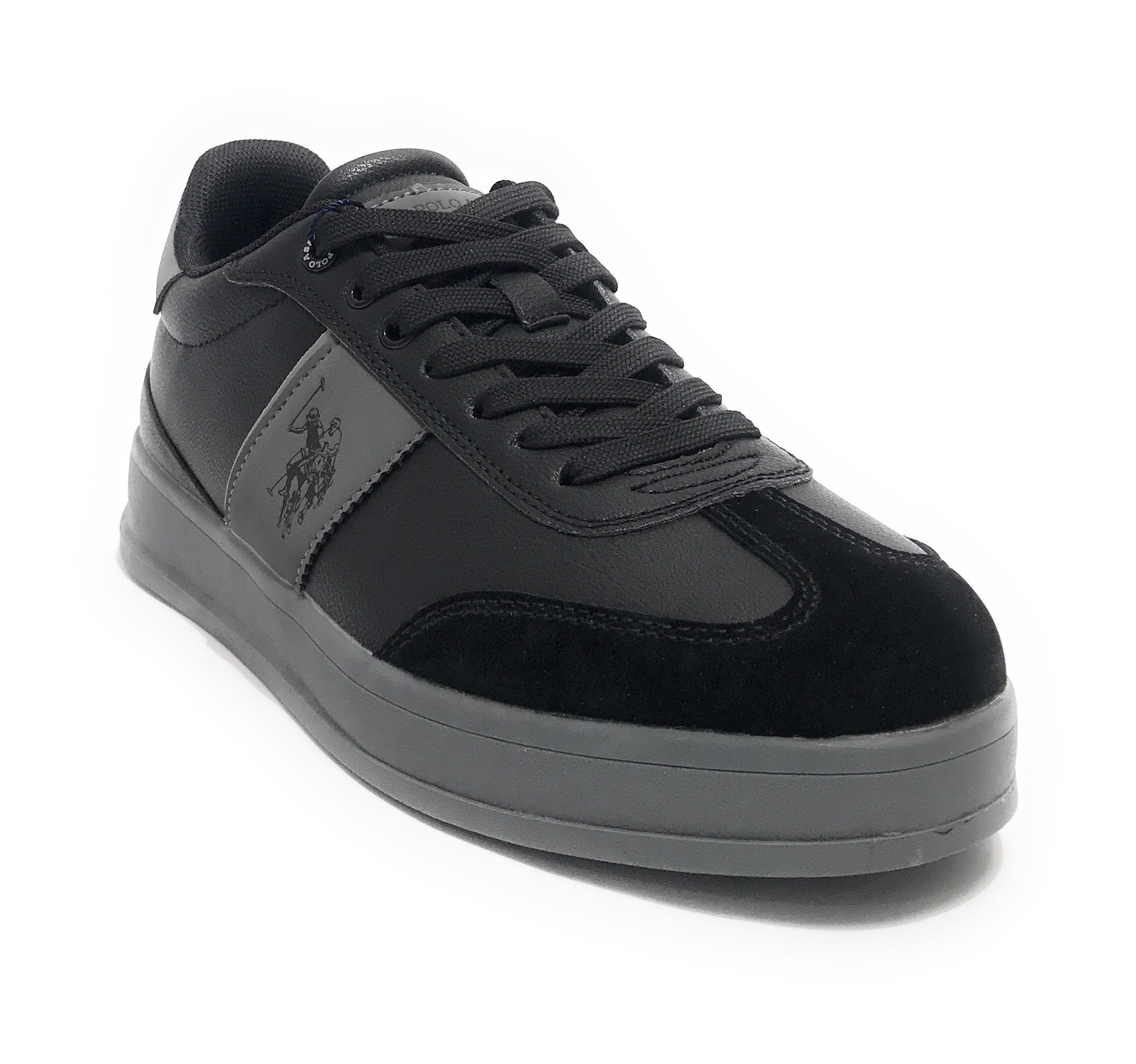 Sneaker U.S. POLO Campy004 pelle black/grey U26UP02