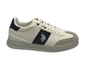 Sneaker U.S. POLO Campy004 pelle white/dark blu U26UP03