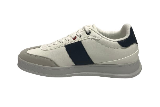 Sneaker U.S. POLO Campy004 pelle white/dark blu U26UP03