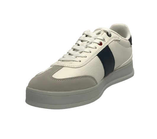 Sneaker U.S. POLO Campy004 pelle white/dark blu U26UP03