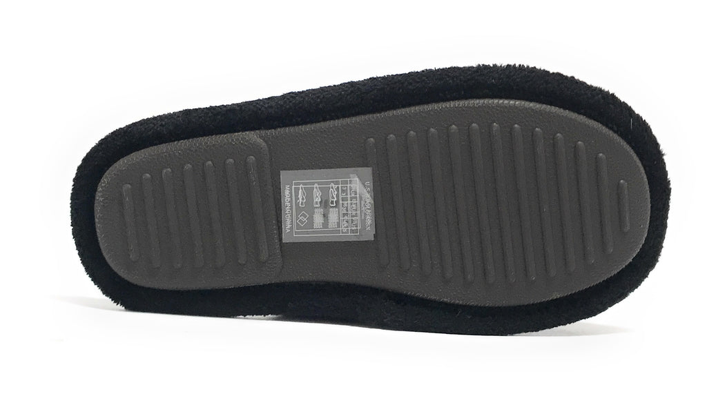 Slipper donna US Polo pantofola Gretty001 in tessuto nero D26UP05