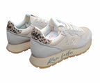 Sneaker running Sun68 Ally vintage in suede/ nylon bianco panna donna D25SU16 Z44207