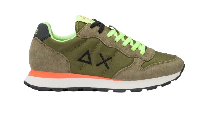 Sneaker running Sun68 Tom Fluo militare US25SU03 Z35102