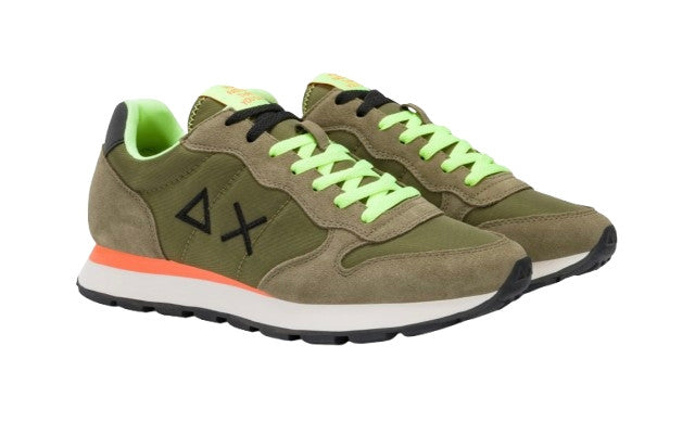 Sneaker running Sun68 Tom Fluo militare US25SU03 Z35102