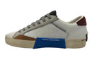 Sneaker Crime London Distressed in pelle white/ black U25CR03 15003AA7.10