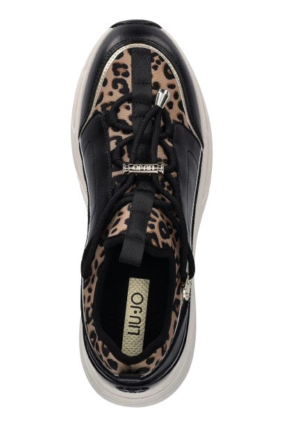 Sneaker donna Liu-Jo LJ01 02 black/ animalier D26LJ18 BF5019 PX791 S1068