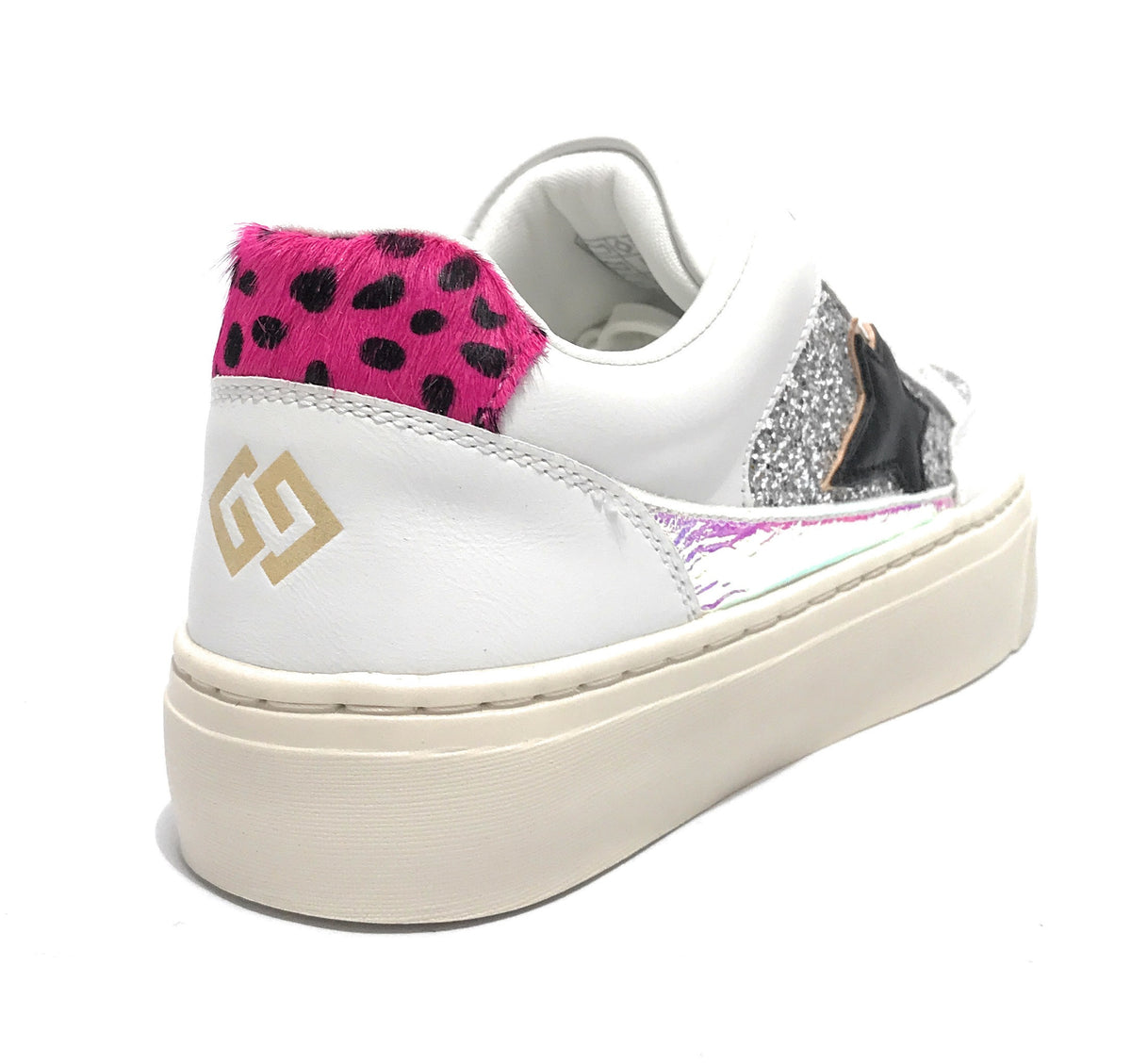 Sneaker donna Gold&gold bianco/ fuxia DS25GG13 GB941