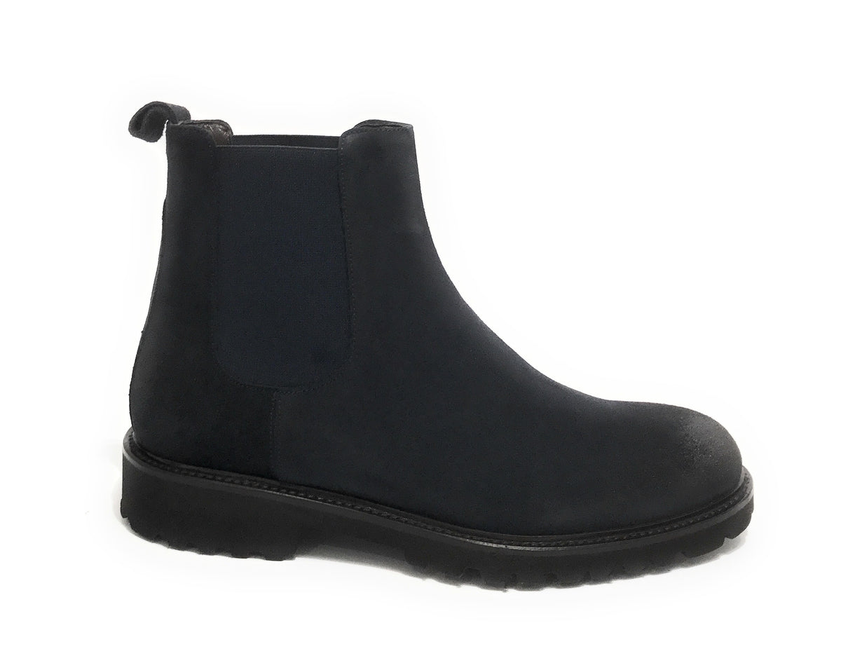 Stivaletto beatles uomo Elite in pelle scamosciata blu U22EL04