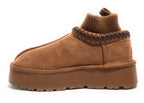 Scarpe donna Gold&gold stivaletto ecopelle scamosciata camel D26GG27 FB11