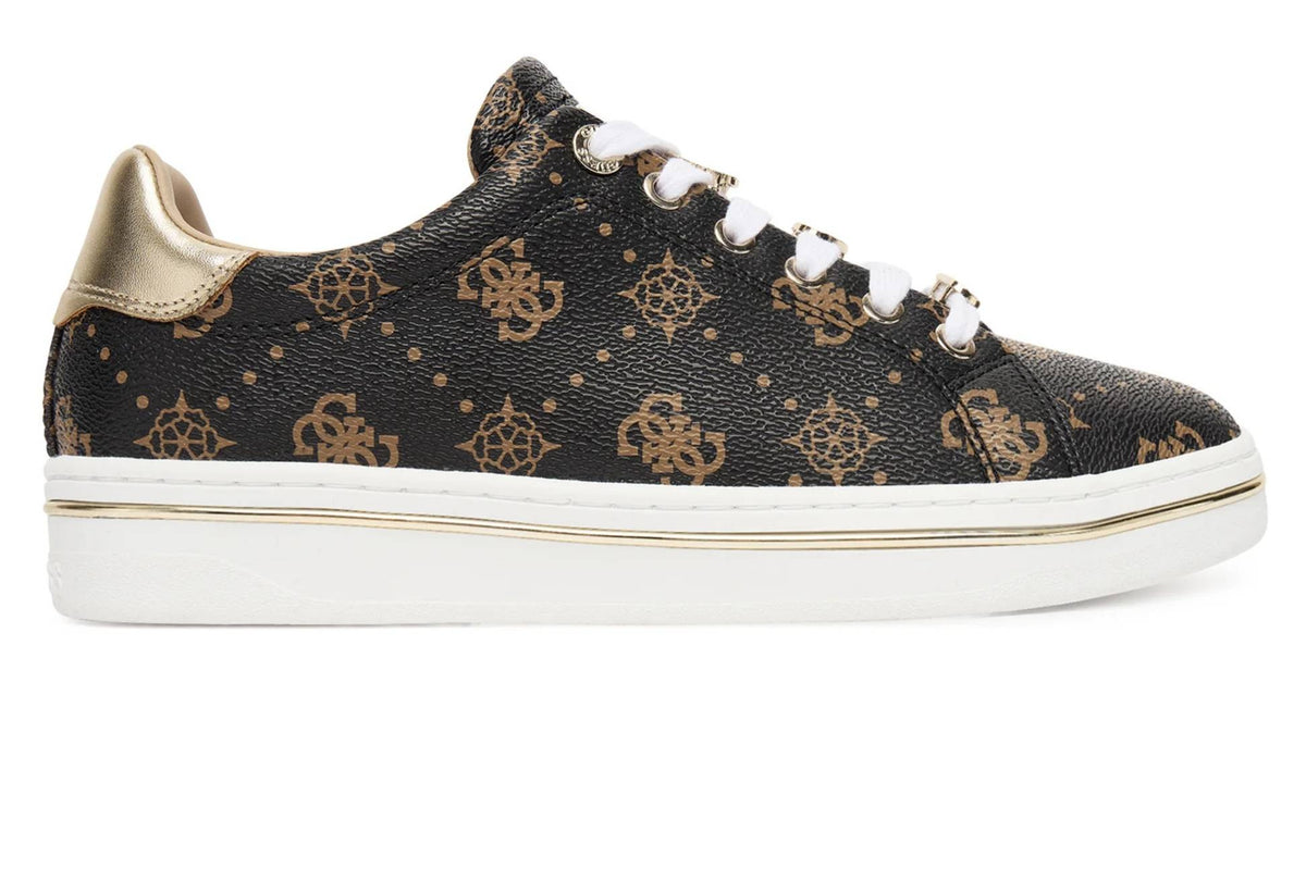 Sneaker donna Guess Stasey brown logo D26GU18 FLTSS3FAL12