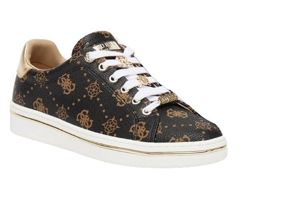 Sneaker donna Guess Stasey brown logo D26GU18 FLTSS3FAL12