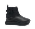 Sneaker calzino Apepazza Miah fondo zeppa in tessuto/ pelle nero donna D22AP03 F1MIDHIGH02