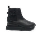 Sneaker calzino Apepazza Miah fondo zeppa in tessuto/ pelle nero donna D22AP03 F1MIDHIGH02