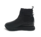 Sneaker calzino Apepazza Miah fondo zeppa in tessuto/ pelle nero donna D22AP03 F1MIDHIGH02