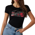 T-shirt donna Guess floreale black ES25GU47 W5RI03J1314