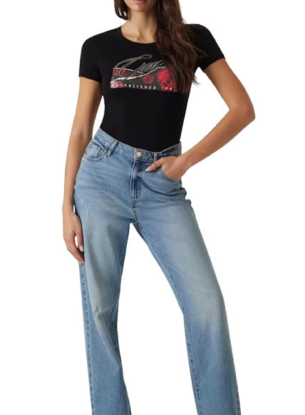 T-shirt donna Guess floreale black ES25GU47 W5RI03J1314