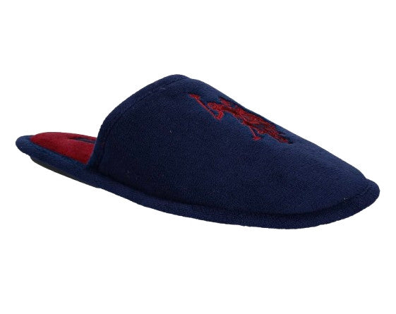 Slipper uomo US Polo pantofola Matte001 in tessuto blu U26UP07