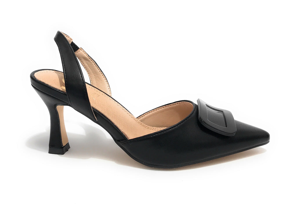 Scarpe donna Gold&gold decollete tallone aperto tc 80 nero GP23-201 DS23GG01