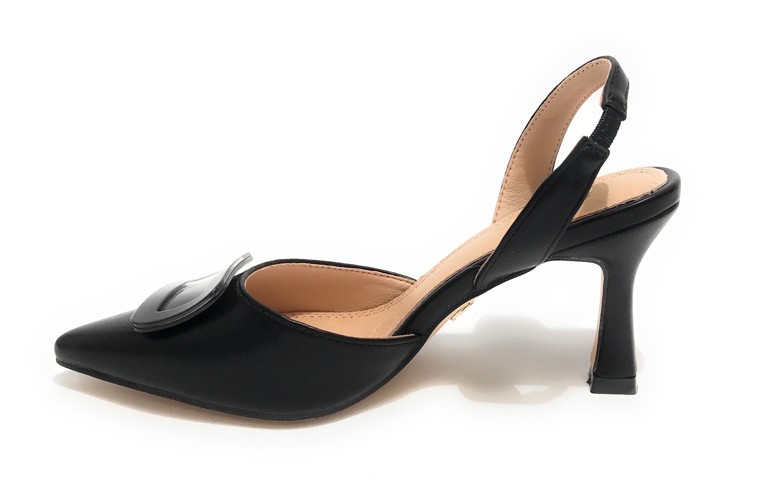 Scarpe donna Gold&gold decollete tallone aperto tc 80 nero GP23-201 DS23GG01