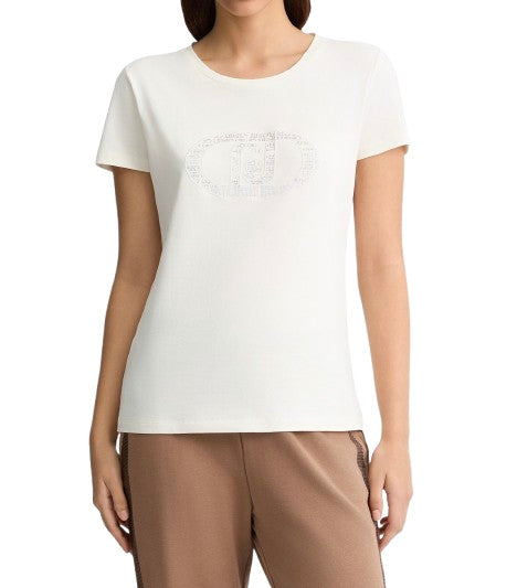 T-shirt donna Liu Jo white milk ES25LJ82 TA5173 JS003 M9294