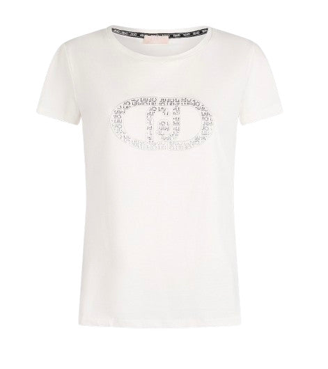 T-shirt donna Liu Jo white milk ES25LJ82 TA5173 JS003 M9294