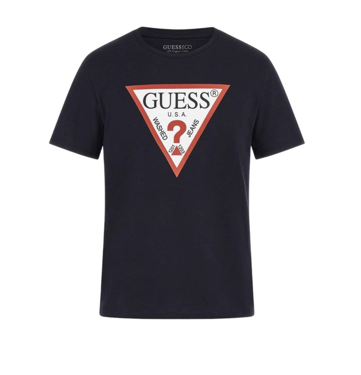 T-shirt uomo Guess logo triangolo blu ES25GU19 M2YI71I3Z14