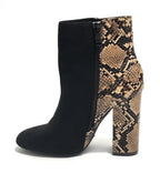 Scarpe donna ankle boot Gold&gold tc 95 in ecopelle scamosciato nero/ stampa pitone D20GG18