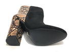 Scarpe donna ankle boot Gold&gold tc 95 in ecopelle scamosciato nero/ stampa pitone D20GG18