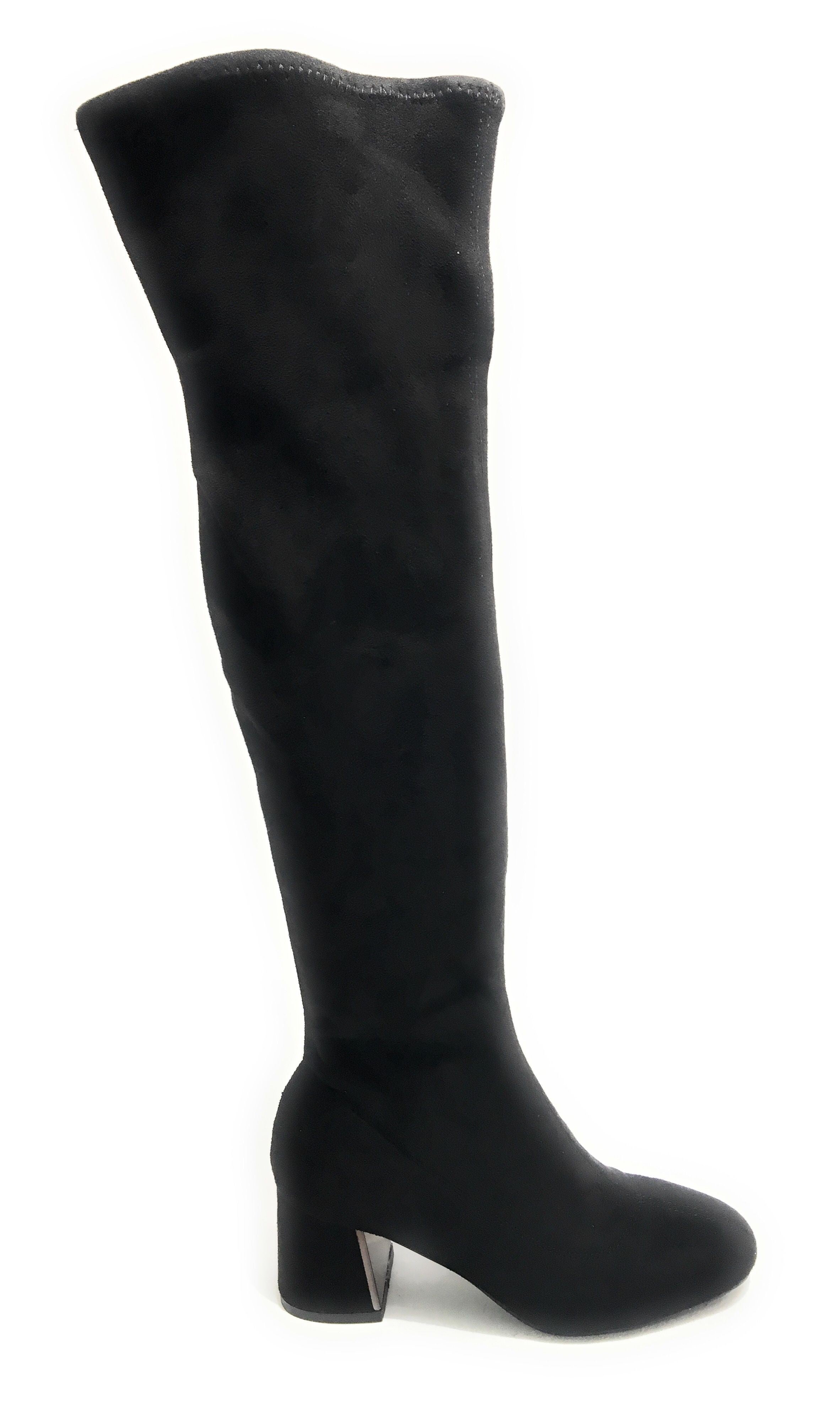 Scarpe donna stivale Gold&gold tc 55 in ecopelle scamosciato stretch colore nero - D20GG40