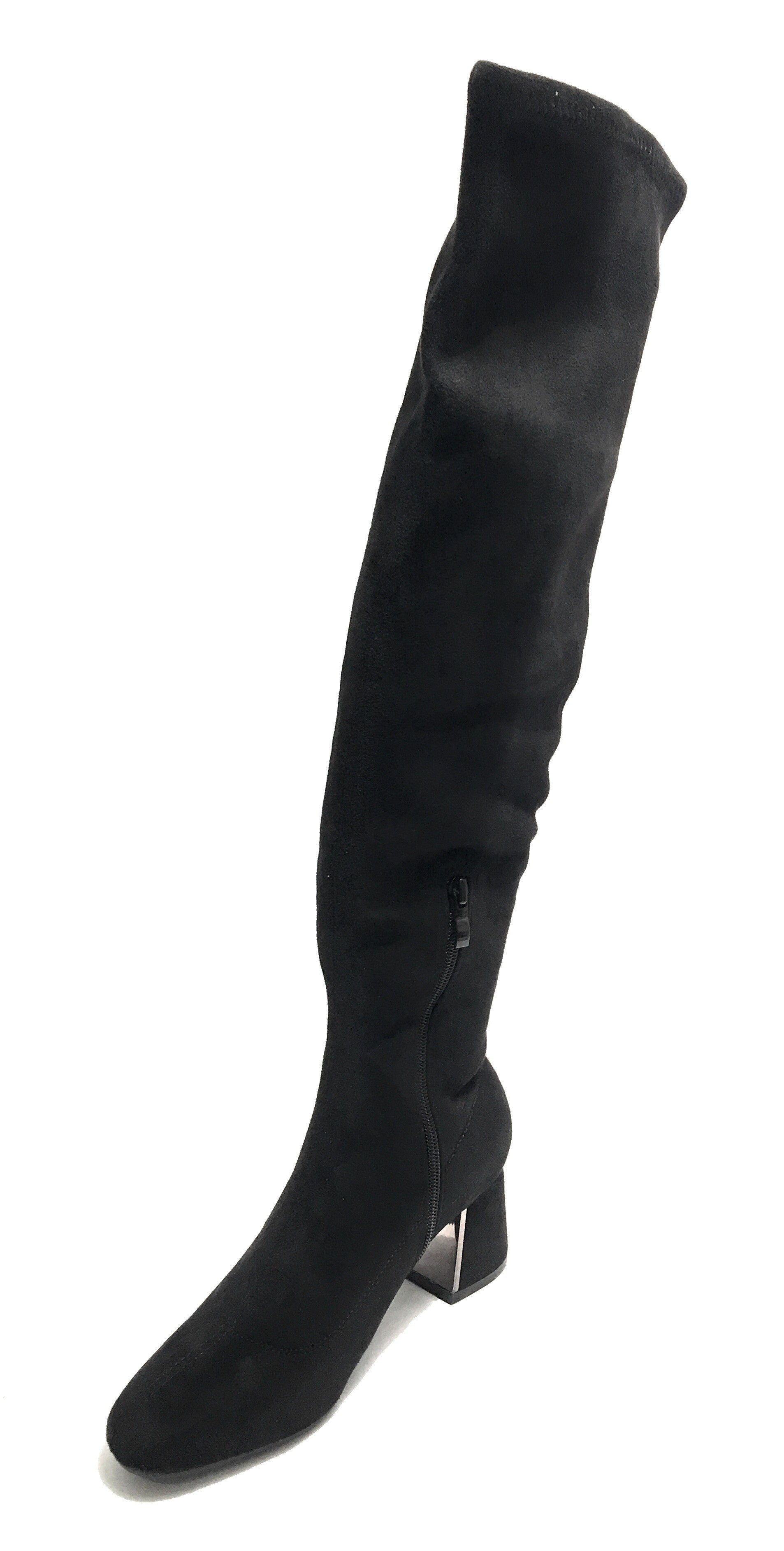 Scarpe donna stivale Gold&gold tc 55 in ecopelle scamosciato stretch colore nero - D20GG40