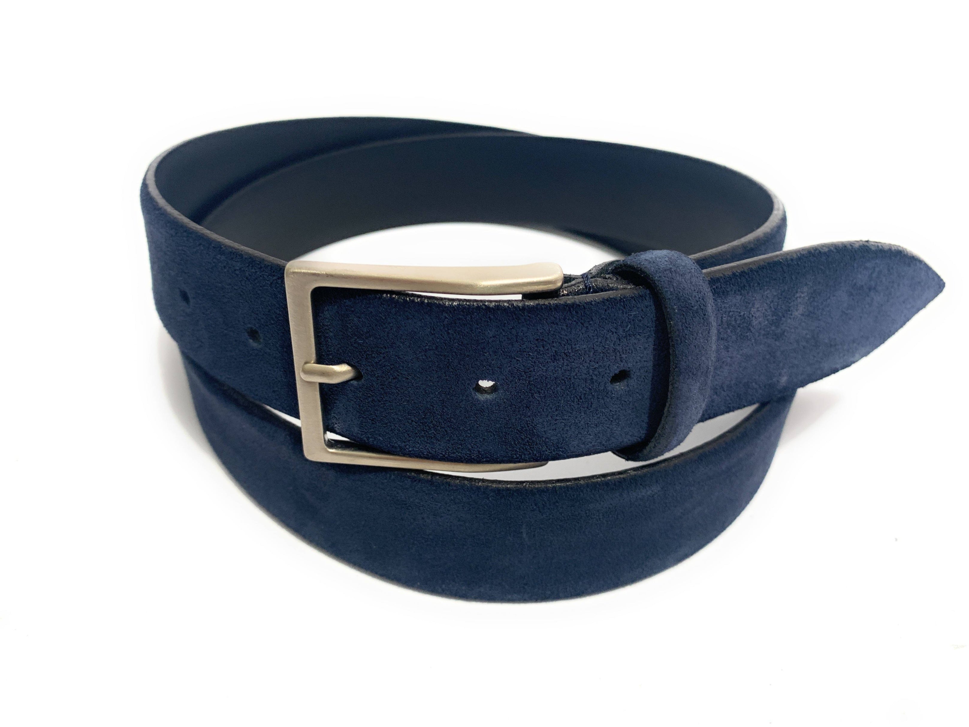 Cinta  Elite by Zerbini in pelle scamosciata blu notte  H 35  A20EL13