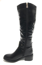 Scarpe donna stivale Cavallerizzo Gold&gold in ecopelle  nero D20GG49