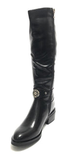 Scarpe donna stivale Cavallerizzo Gold&gold in ecopelle  nero D20GG49